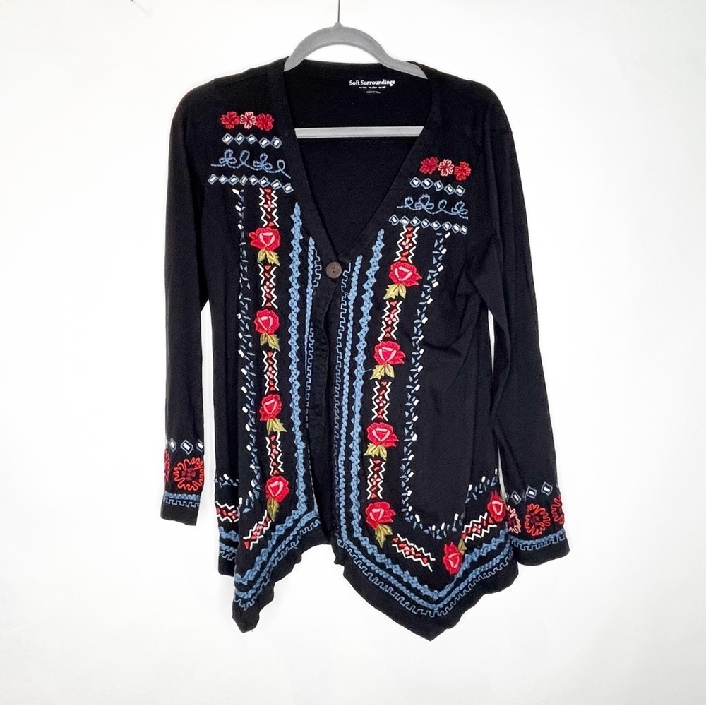 Soft Surroundings | Embroidered Cardigan